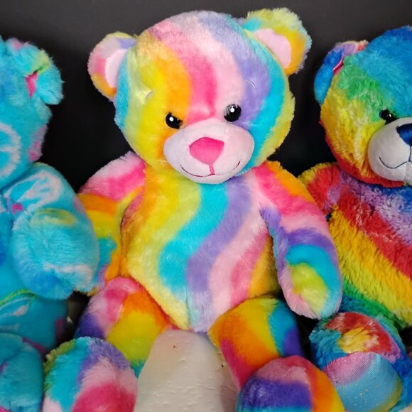 3 Rainbow/Peace Sign Build A Bear Bear's - Picture 3 of 12